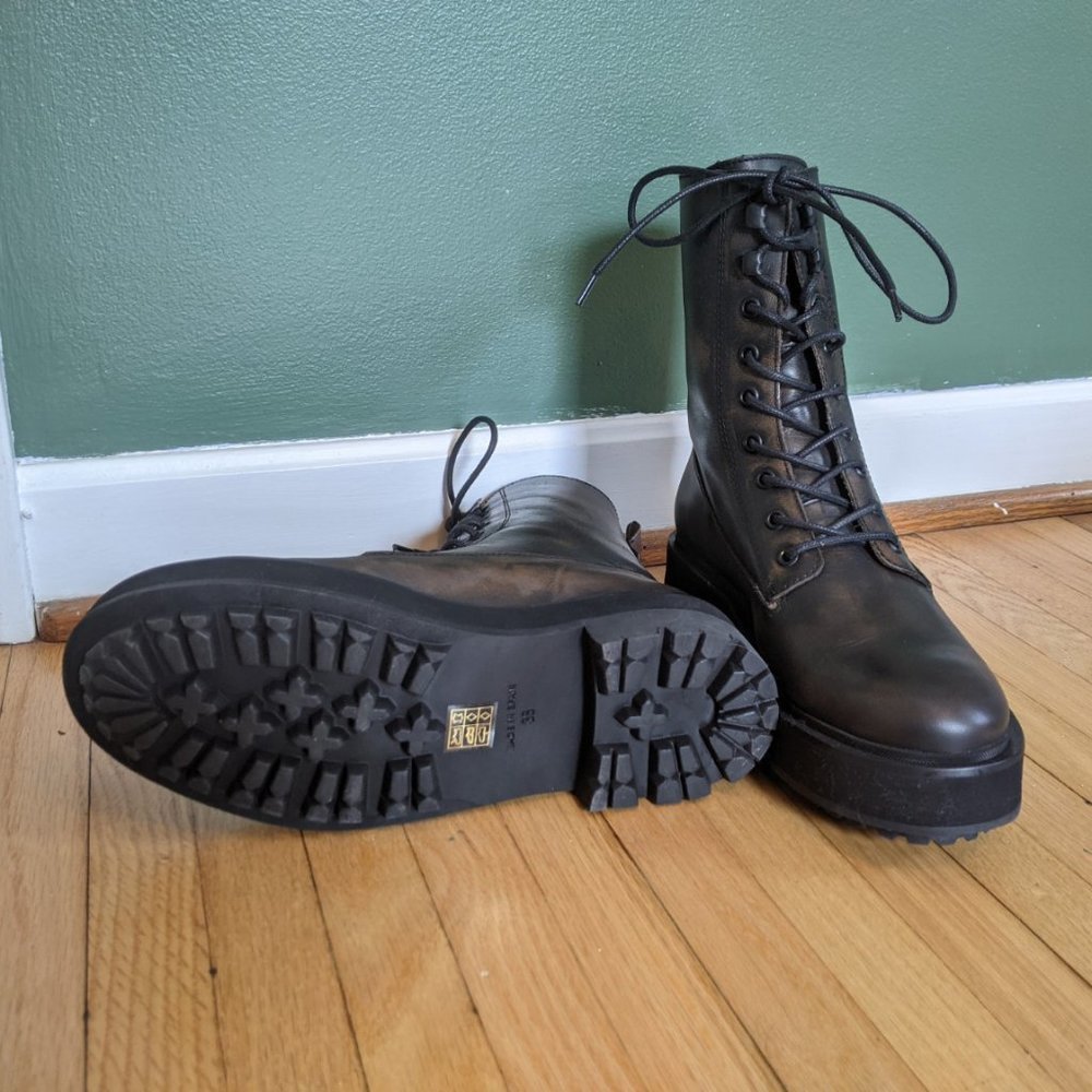 NWT Free People Collins Combat Boot / Black - Picture 7 of 9